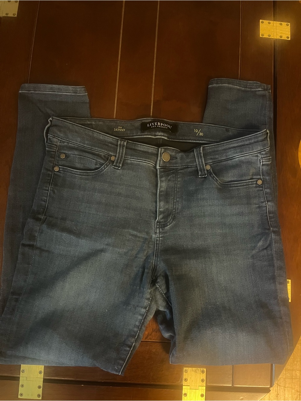 Liverpool Skinny Jeans in Dark Wash Blue